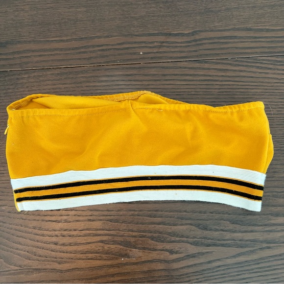 Akira Yellow and Black Side Zip Tube Top Size Medium - Picture 2 of 8